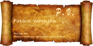 Patócs Veronika névjegykártya